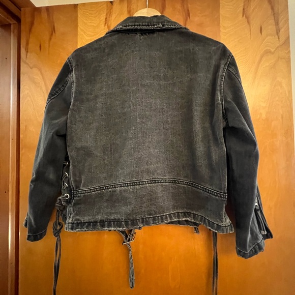 12th Tribe Black Denim Jacket “Jet Setter” Sz. S - Picture 3 of 6